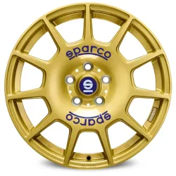 Felgen Sparco TERRA 7.5x17 5x100 ET48 Race Gold Blue Lettering