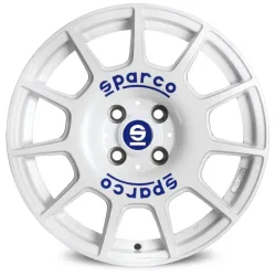 Felgen Sparco TERRA 7.0x16 4x100 ET30 White Blue Lettering