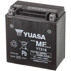 Batterie Yuasa YTX16  12V 14.7Ah