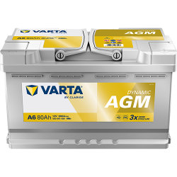 Autobatterie Varta A6 Dynamic AGM 12V 80Ah  800A