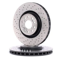 Bremsscheibe Vorne Gelochten Brembo  für HONDA CIVIC X Berline bicorps trois ou cinq portes (FC_, FK_)  2.0 Type-R (FK8) 320ps