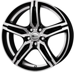 Felgen Brock B29 7.5x17 5x114.3 ET35 Schwarz Glanz Voll-poliert