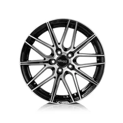 Brock B34 7.5x17 5x100 ET38 Schwarz Glanz Voll-Poliert Felgen