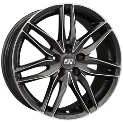 MSW 24 8.0x17 5x114.3 ET45 MATT GUN METAL FULL POLISHED (MGMFP) Felgen