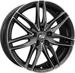 MSW 24 7.0x17 4x100 ET37 MATT GUN METAL FULL POLISHED (MGMFP) Felgen