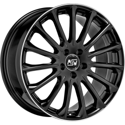 MSW 30 8.5x19 5x112 ET38 GLOSS BLACK+DIAMOND LIP Felgen