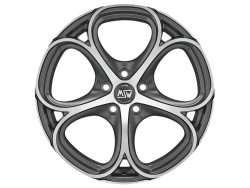 MSW 82 8.0x18 5x108 ET50 MATT GUN METAL FULL POLISHED (MGMFP) Felgen
