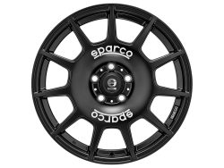 Felgen Sparco TERRA 7.0x15 5x100 ET45 Matt Black White Lettering