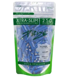 Xtra Slim Blau Aktivkohlefilters für Joints - 250pc