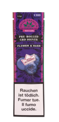 Blueberry Pre-Rolls Vorgerollte CBD Joints mit CBD Hanf + Hasch - 2pc