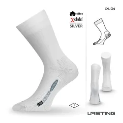 Lasting CXL Trekking-Socken Baumwolle mit Silberfaser - weiss