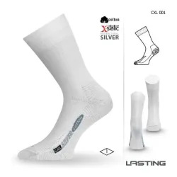 Lasting CXL Trekking-Socken Baumwolle mit Silberfaser - weiss
