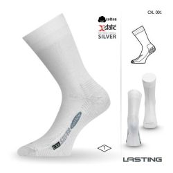 Lasting CXL Trekking-Socken Baumwolle mit Silberfaser - weiss