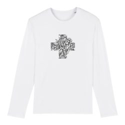 orsino Bluemä Chrüz Herren Langarm Bio Shirt - weiss