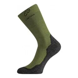 Lasting Trekkingsocken WHI Merinowolle Unisex - grün/grau