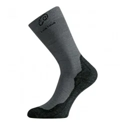 Lasting Trekkingsocken WHI Merinowolle Unisex - grau/schwarz