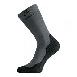 Lasting Trekkingsocken WHI Merinowolle Unisex - grau/schwarz