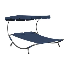 Sonnenliege 2 Personen blau