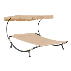 Sonnenliege 2 Personen beige