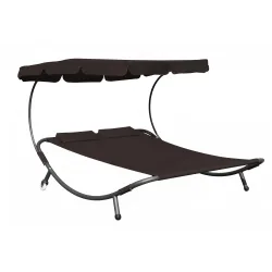 Sonnenliege 2 Personen braun