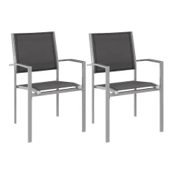 Gartenstuhl ZIA 2er Set anthrazit