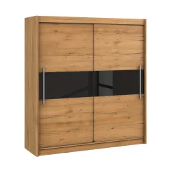 Kleiderschrank Schiebetüren Holz NANO 200 cm