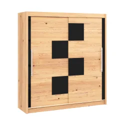 Kleiderschrank Schiebetüren Holz NOVE 200 cm