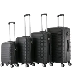 Reisekoffer Hartschalenkoffer AVA 4er Set schwarz