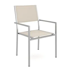 Gartenstuhl ELA Edelstahl weiss