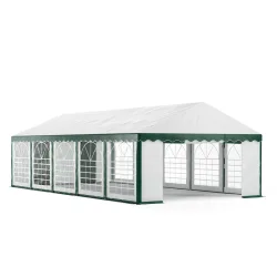 Profi PVC Partyzelt 5 x 10 m grün/weiss