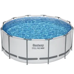 Bestway Pool Komplett-Set hellgrau 366 x 122 cm