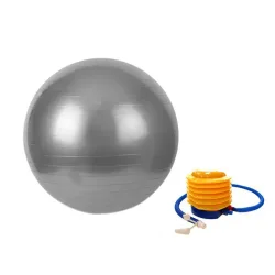 Gymnastikball 85 cm grau mit Pumpe