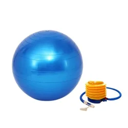 Gymnastikball 55 cm blau mit Pumpe