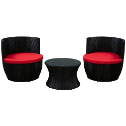 Ersatzkissen Rattangarnitur MANHATTAN rot 2er Set