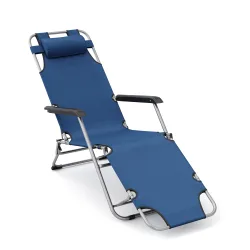 Liegestuhl Campingstuhl blau