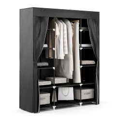 Faltschrank 150 x 45 x 180 cm schwarz