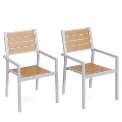 Gartenstuhl PELO 2er Set braun