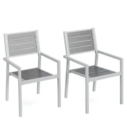 Gartenstuhl PELO 2er Set grau