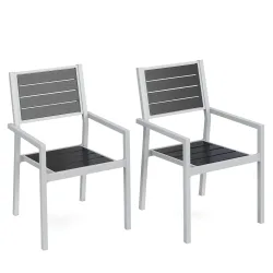 Gartenstuhl PELO 2er Set anthrazit