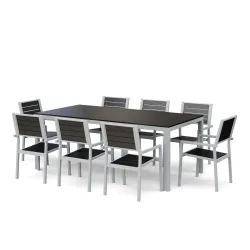 Gartenmöbel Set KAVO 8 Stühle anthrazit