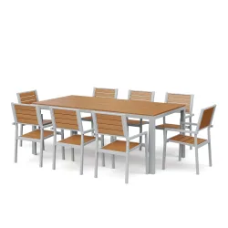 Gartenmöbel Set KAVO 8 Stühle braun