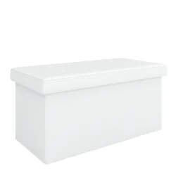 Sitzbank Leder JORIS 76 cm weiss