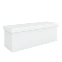 Sitzbank Leder QUINN 114 cm weiss