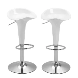 Barhocker STELLA 2er Set weiss
