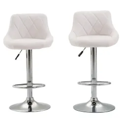 Barhocker JASPER 2er Set weiss