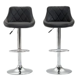 Barhocker JASPER 2er Set schwarz