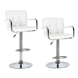 Barhocker LUISA 2er Set weiss