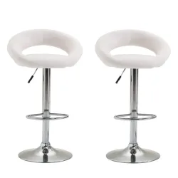 Barhocker WANDA 2er Set weiss
