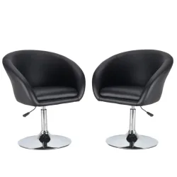 Clubsessel 2er Set schwarz