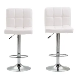 Barhocker LIMA 2er Set weiss